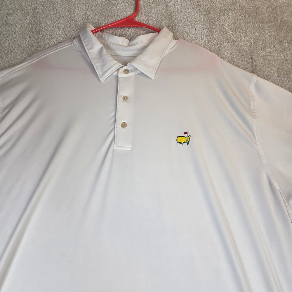 Masters Tech Mens XXL White Short Sleeve Performance Golf Polo Shirt